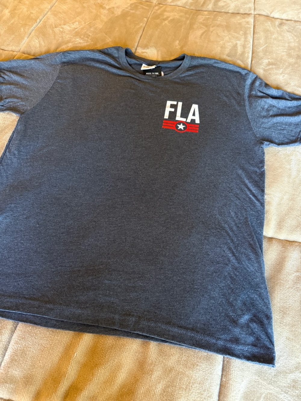 Men's Short Sleeve Crew Neck T-Shirt in Heather Navy